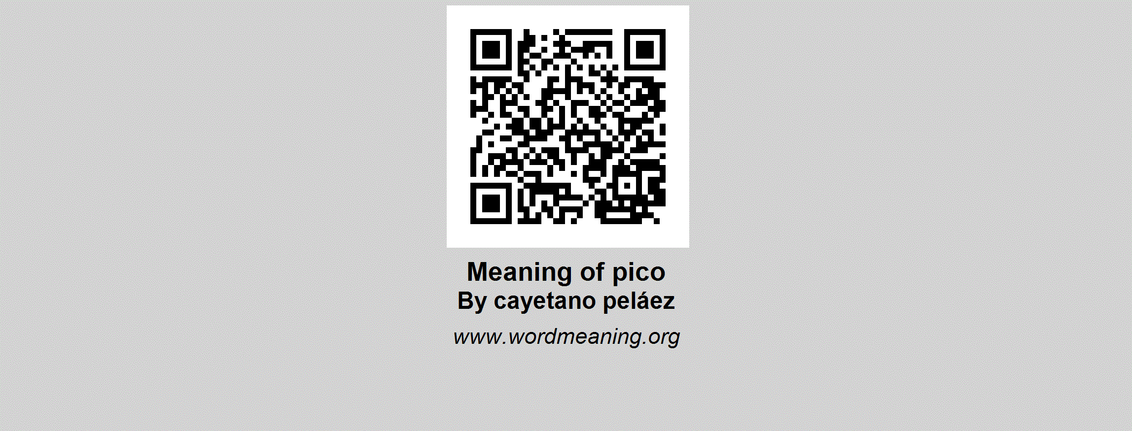 PICO | Meaning of pico by Cayetano Peláez