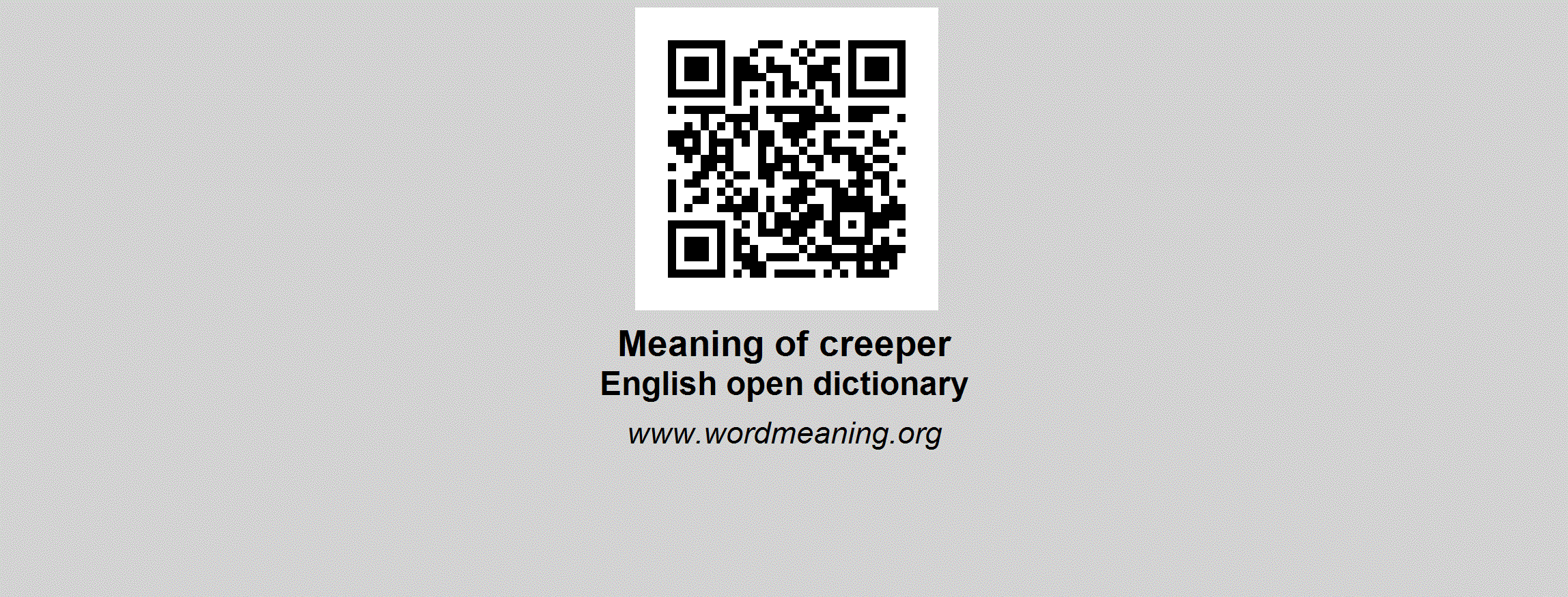 CREEPER - English open dictionary