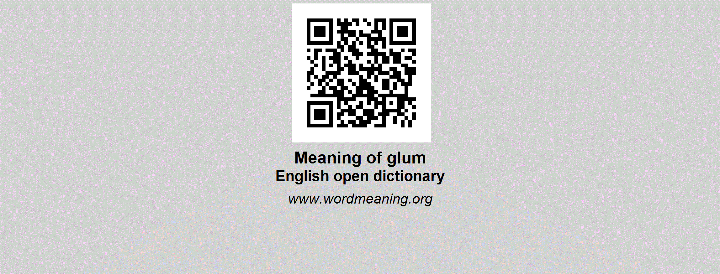 Glum English Open Dictionary