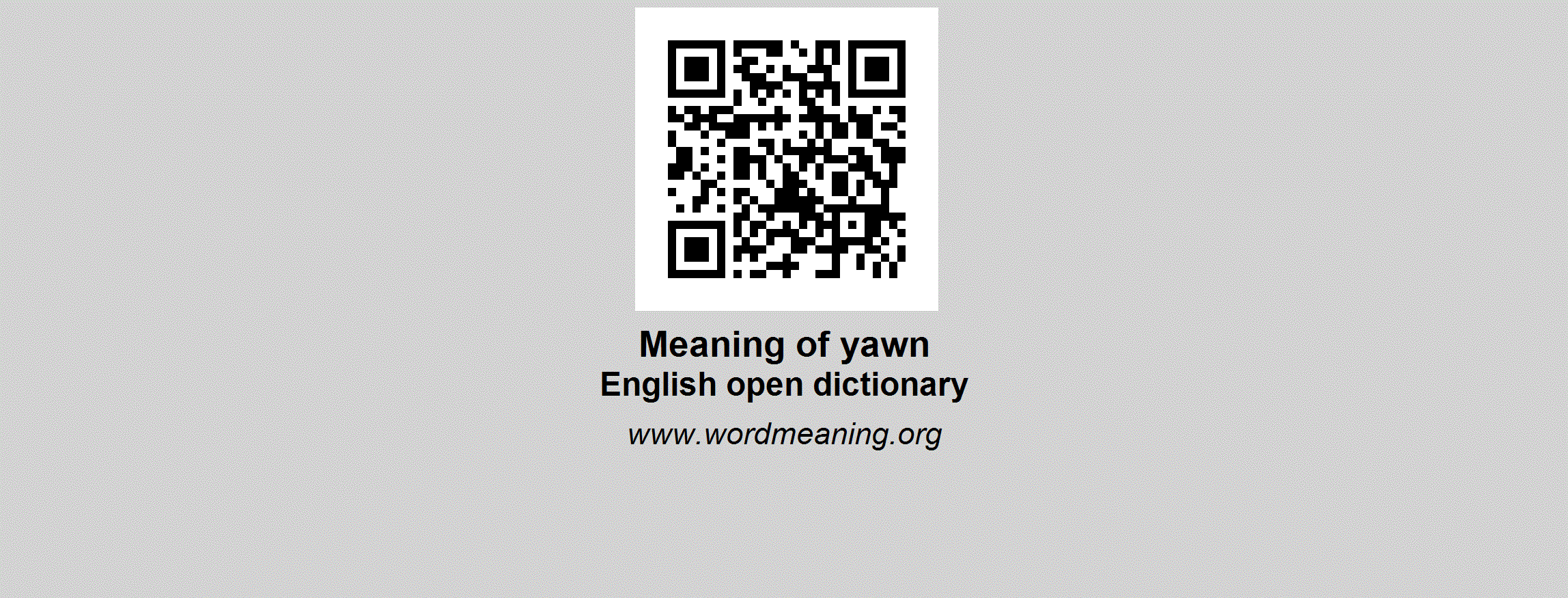 Yawn English Open Dictionary
