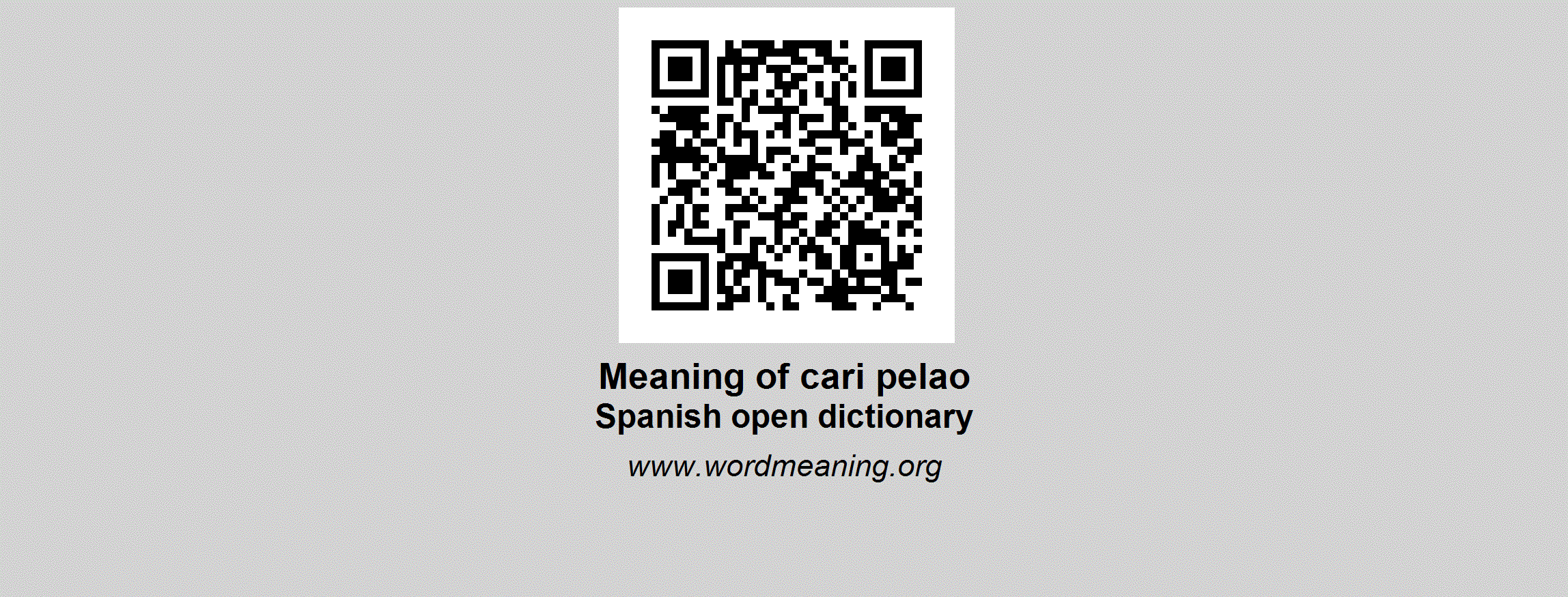 What is meaning of Cari in English?