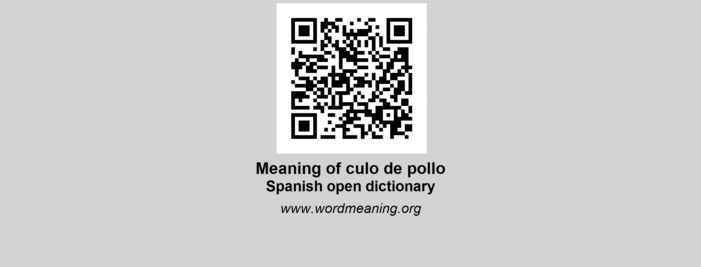 CULO DE POLLO - Spanish open dictionary