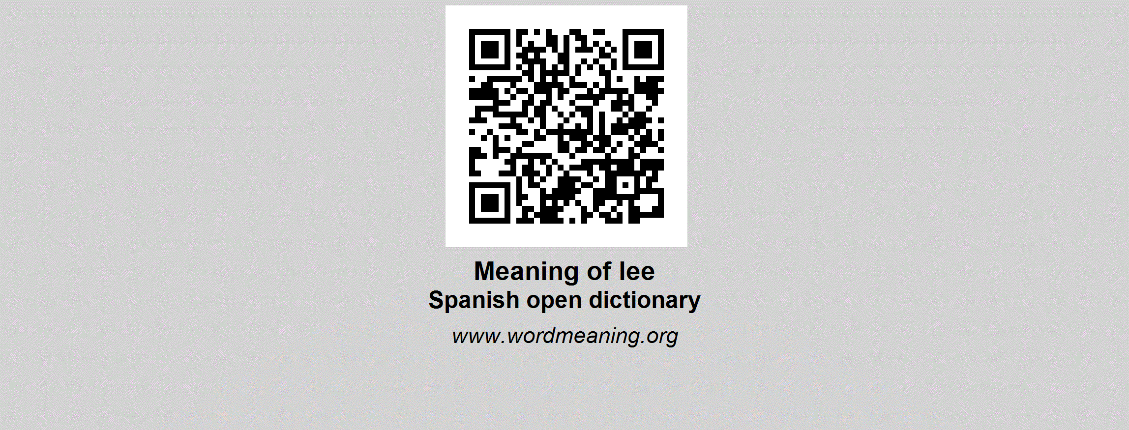 LEE - Spanish open dictionary