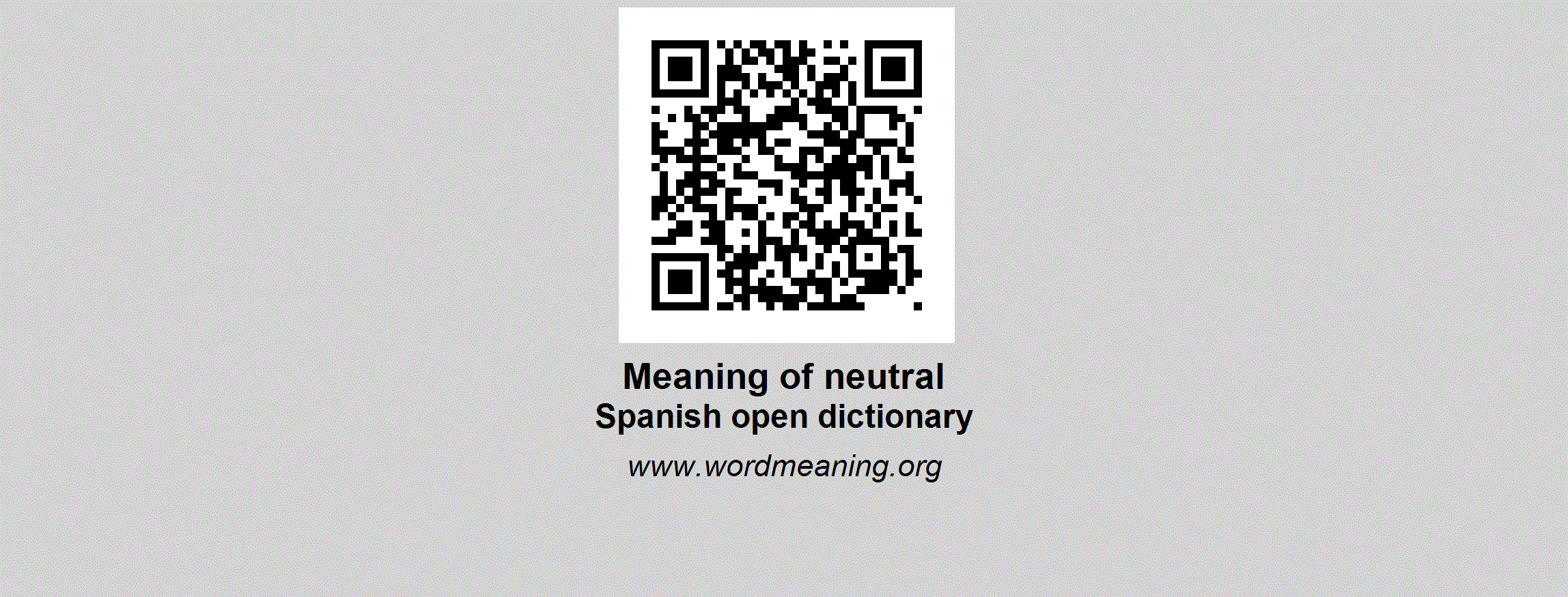 Neutral meaning