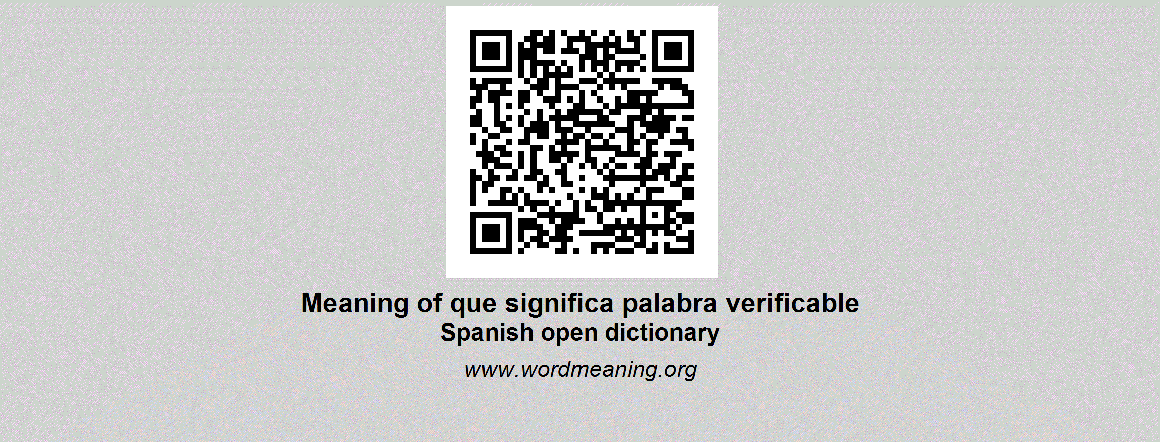 Que Significa Palabra Verificable Spanish Open Dictionary