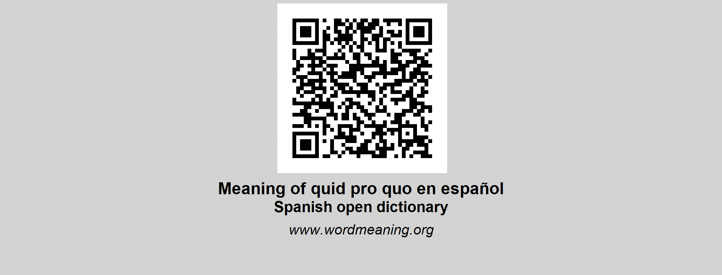 Quid pro quo in spanish