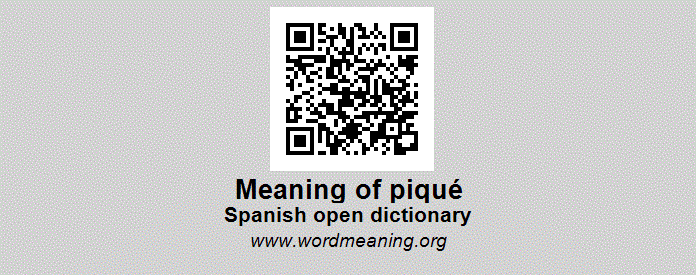 Pique meaning
